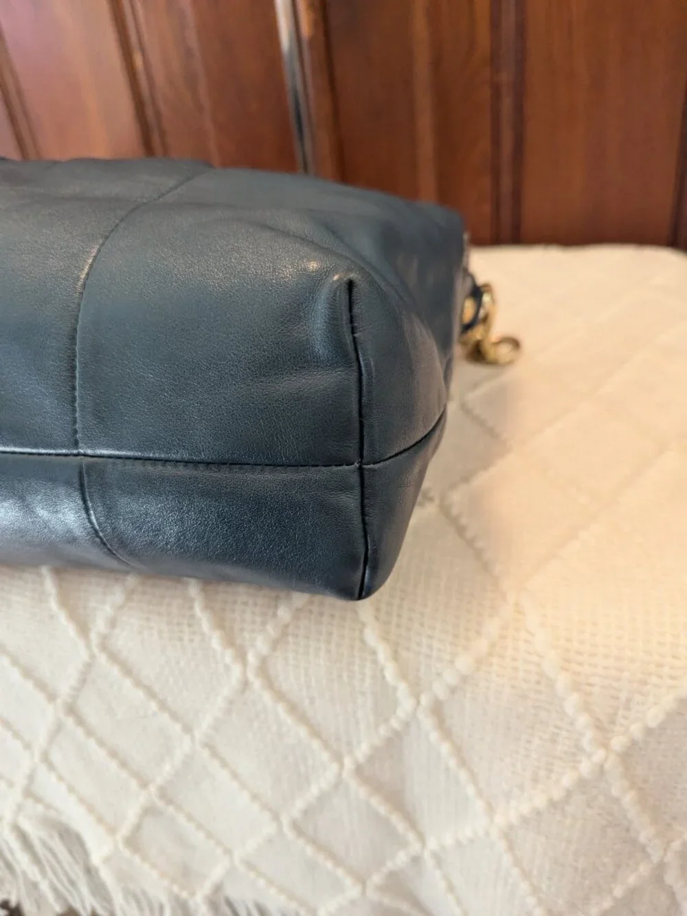 Coach Kristin Teal Leather Satchel Handbag